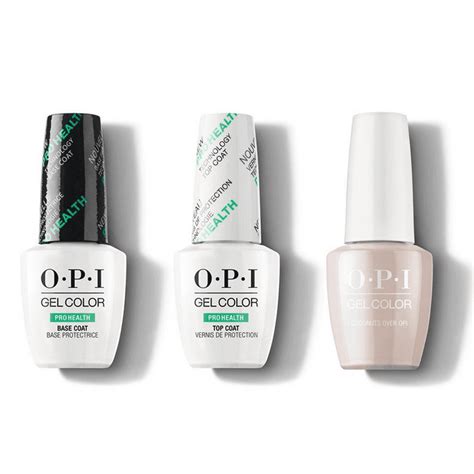 Opi Opi Gelcolor Gel Nail Polish 3 Pc Set Prohealth Base Coat Top