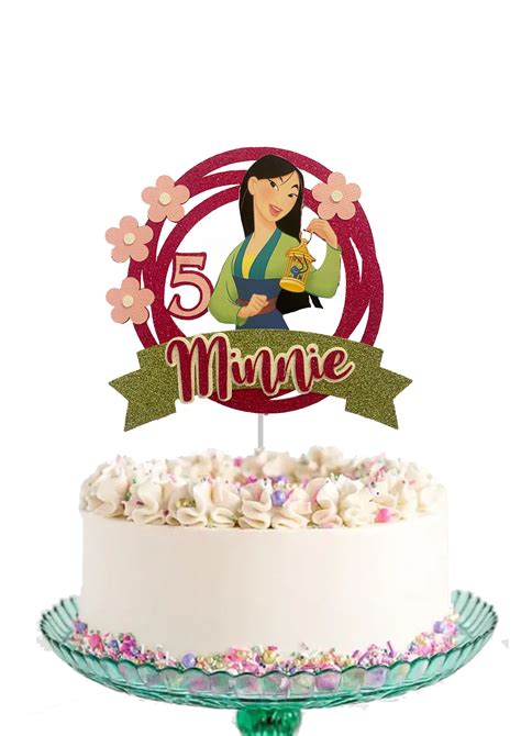 Princess Mulan Themed Cake Topper Itty Bitty Cake Toppers