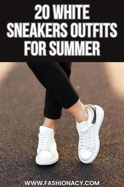 20 White Sneakers Outfits For Summer Women In 2024 White Sneakers Outfit Summer White Tennis