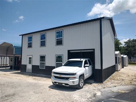 story metal garage installed keens buildings