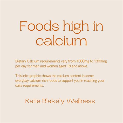 Foods high in calcium — Katie Blakely Wellness