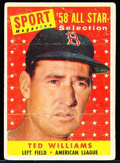 Lot Detail Topps Baseball Ted Williams All Star