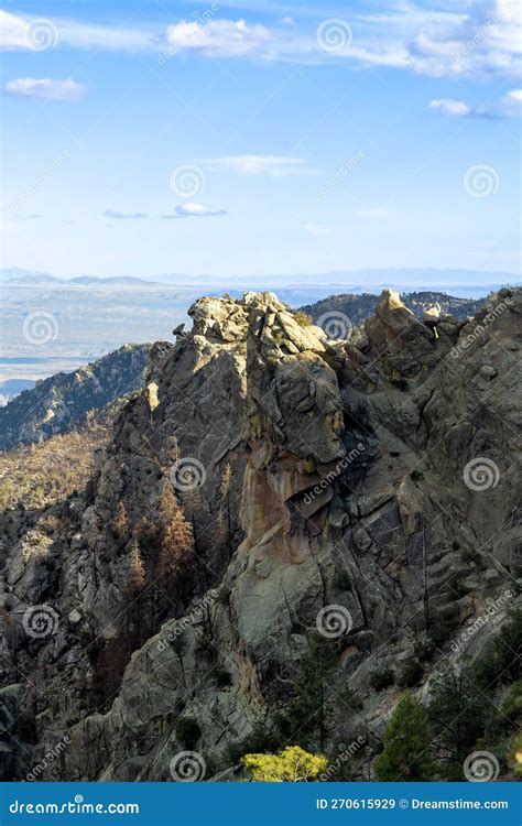 Distant Rock Formation On Side Of Cliff And Mountain In The Arizona