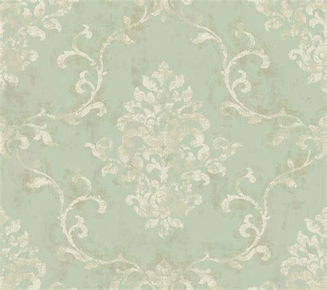 Gl Brandywine Damask Scroll Wallpaper By York