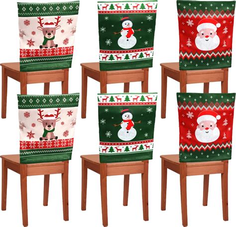 Amazon Newwiee Pcs Christmas Chair Covers Set Santa Hat