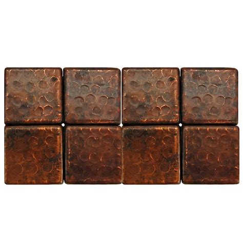 Premier Copper Products 2 Inch X 2 Inch Hammered Copper Decorative Wall Tile In Oil Rubbed