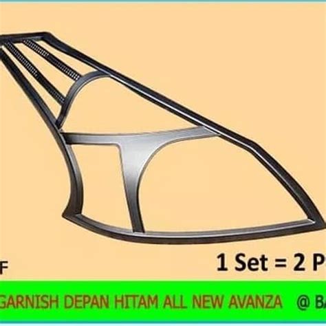 Garnish List Lampu Depan Mobil All New Avanza Xenia Blacktivo Hitam