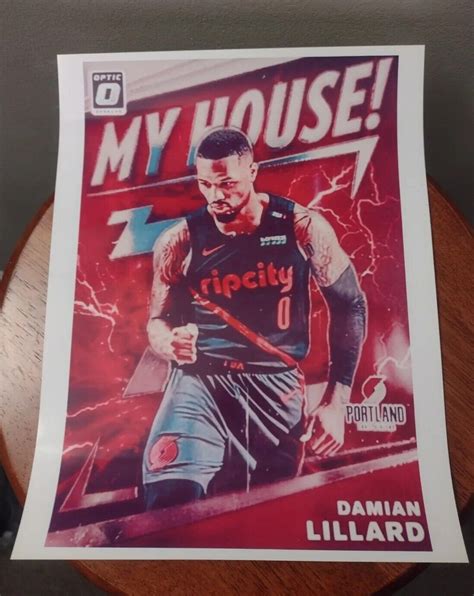 DAMIAN LILLARD BLAZERS 8.5x11 ULTRA PREMIUM GLOSSY WALL/LOCKER COLOR ART POSTER