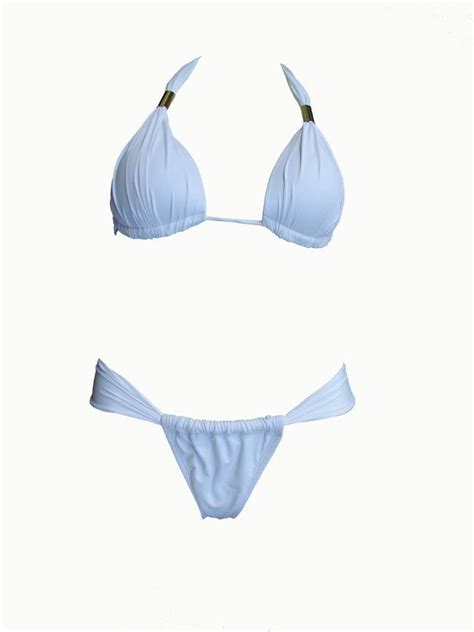 Biqu Ni Brasileiro Bikini Cortininha Branco