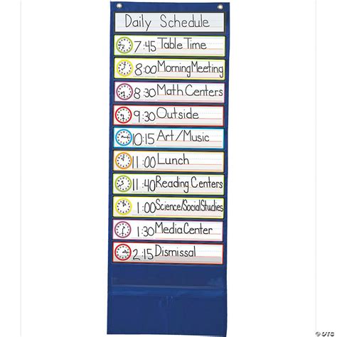 Carson Dellosa Education Deluxe Scheduling Pocket Chart Oriental Trading