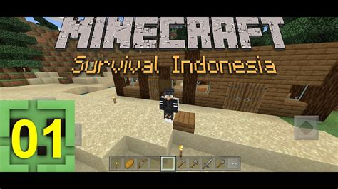 Rumah Pertama Pinggir Danau Seru Minecraft Survival Indonesia