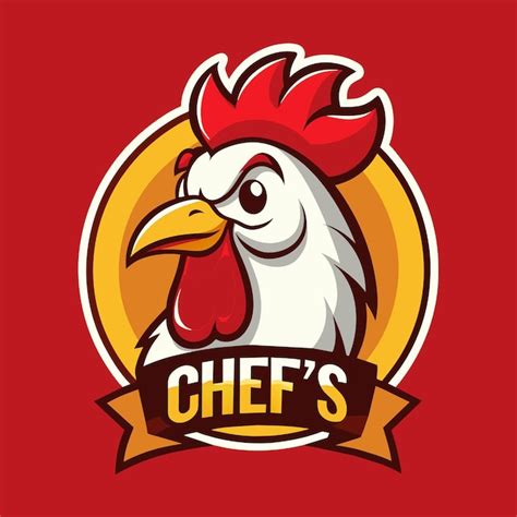 El Logotipo Del Personaje De Dibujos Animados Del Pollo Que Toca La