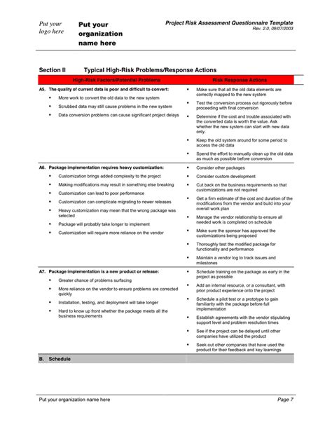 New Product Risk Assessment Template Hq Printable Documents