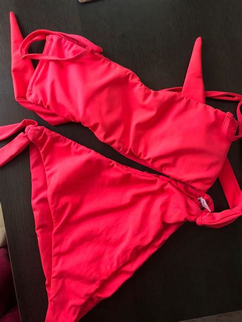 Nekid Neon Pink Bikini Women S Fashion Swimwear Bikinis Swimsuits On Carousell