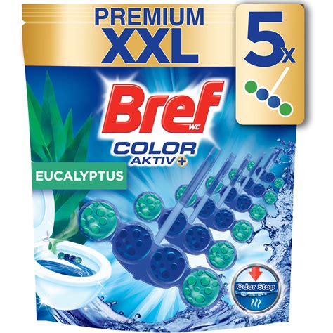 Ароматизатор за тоалетна Bref Color Active Eucalyptus 5х50 гр eMAG bg