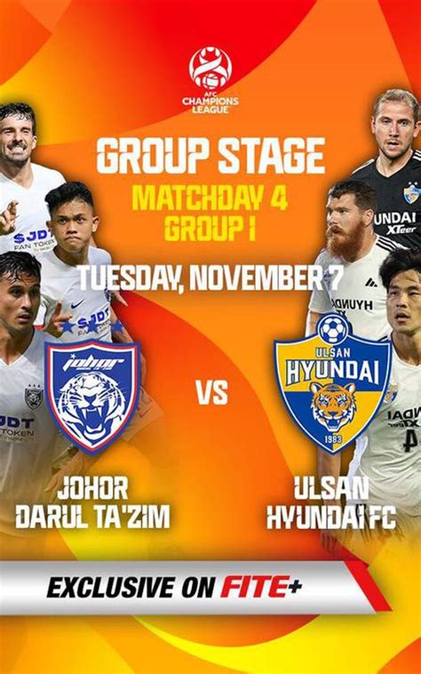 AFC Champions League 2023 24 Johor Darul Ta Zim Vs Ulsan Hyundai FC