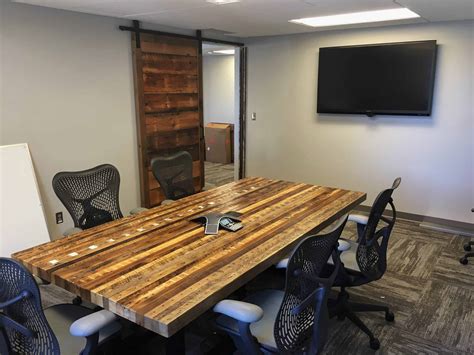 Reclaimed Wood Willy Conference Table Grain Designs