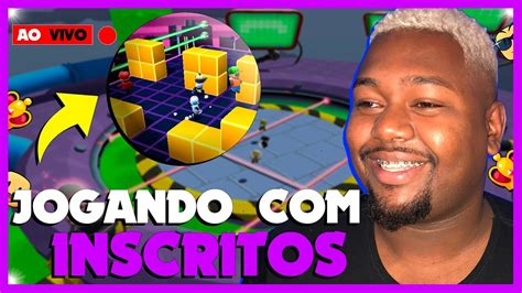 LIVE DE STUMBLE GUYS AO VIVO JOGANDO OS INSCRITOS 50k