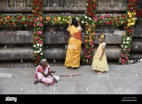 Devotee Offer Prayers At The Kamakhya Temple During Maha Saptami Of Durga Puja Festival In