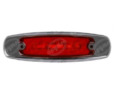 PLAFON LEDS ROJO POSICION LATERAL 12 24V GEL BISEL CROMADO STAR 1780011