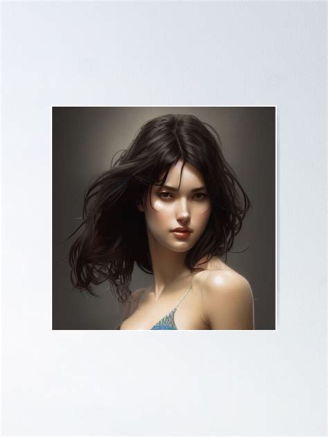 Beautiful Dark Haired Woman In Bikini V Poster For Sale By Gamerartszzzz Redbubble