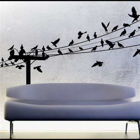 Flock Of Birds Wall Decal Vinyl Wall Art Decal Wd Etsy