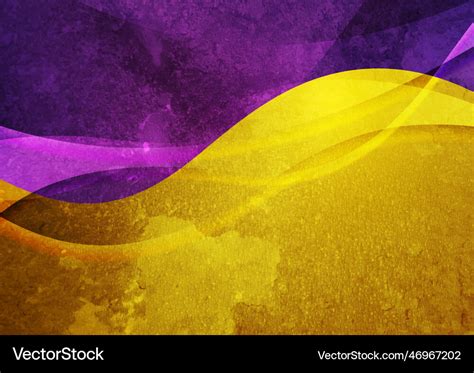 Contrast orange and purple grunge waves abstract Vector Image