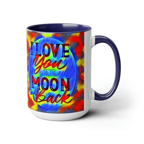 I Love You Mom Two Tone Coffee Mugs 15oz Etsy