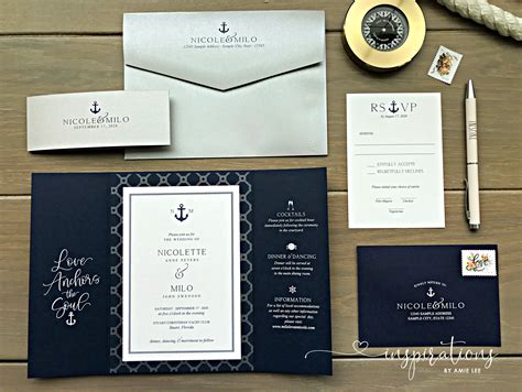 Custom Nautical Themed Invitation Set Created By Inspirations By Amie