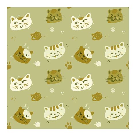 Cute Cat Seamless Pattern 23006820 Vector Art At Vecteezy