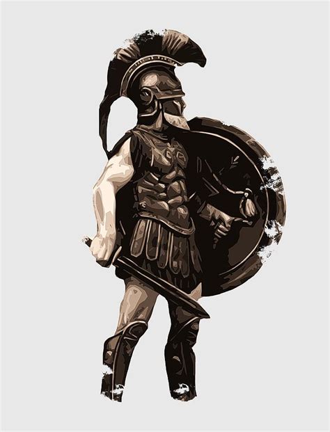 Ancient Greek Hoplite Painting By Am Fineartprints Fine Art America