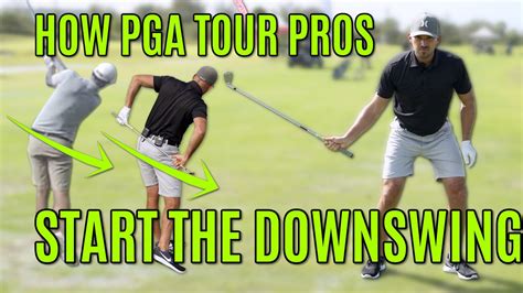 How Pga Tour Pros Start The Downswing Lower Body Youtube