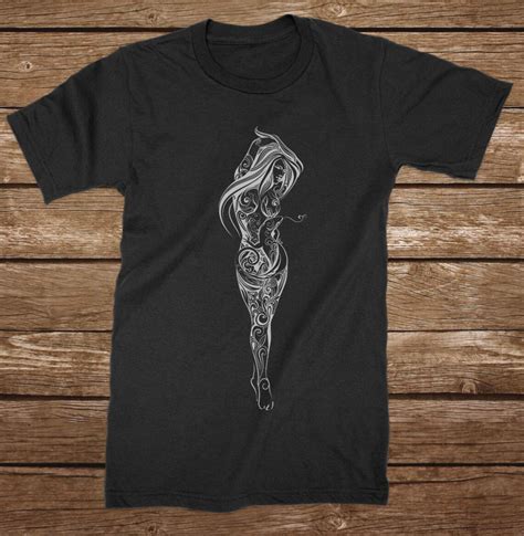 Naked Woman T Shirt Tee Tattoo Nude Erotic Sexy Girl Lady Etsy