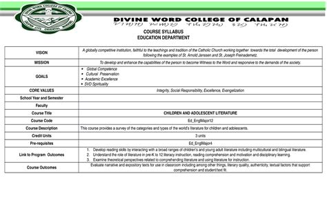 edited childrens lit divine word college  calapan lecture