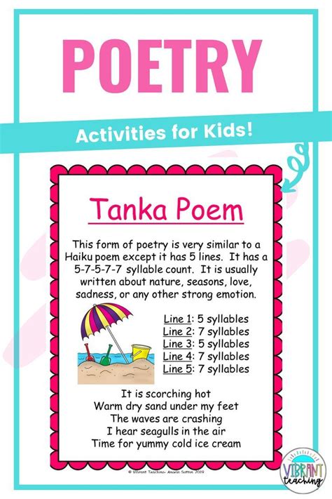 Tanka Poems | Poetry for kids, Poetry writing activities, Teaching poetry