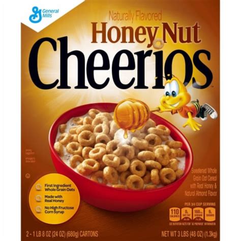 General Mills Honey Nut Cheerios Cereal 24 Ounce Box 2 Count 1 Unit