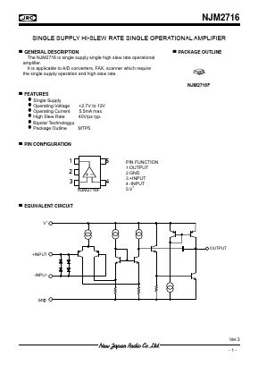 Njm Datasheet Pdf Japan Radio Corporation