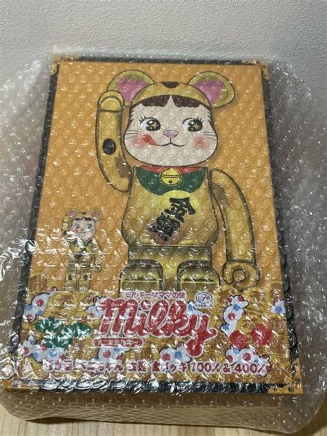 【ブランド】 Medicom Toy Be Rbrick 招き猫 金運 金メッキ 弐 400％ ベアブリックの通販 By つばめs