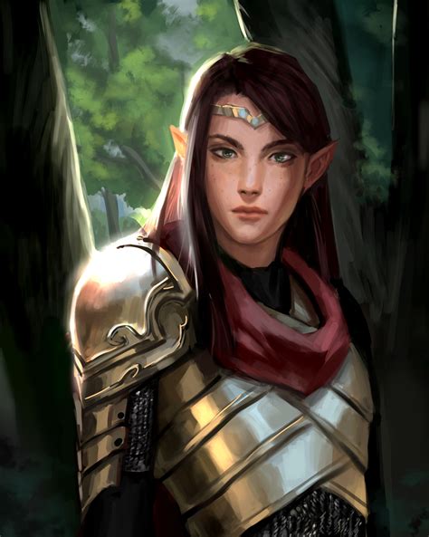 Artstation Elven Warrior In The Woods