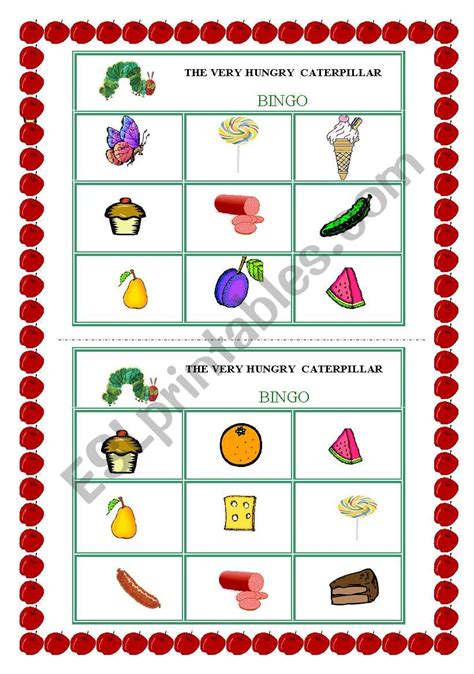 The Very Hungry Caterpillar Bingo