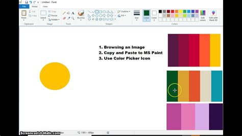 Ms Paint Using The Color Picker Tool Learning Computers For Kids