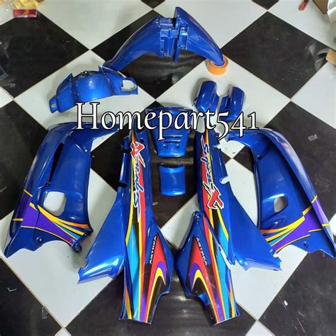 Jual FULL SET BODY HALUS SUPRA X LAMA SUPRA FIT LAMA SET STRIPING WARNA