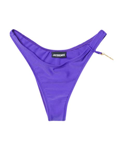 Jacquemus Le Bas De Maillot Signature Bikini Briefs In Blue Modesens