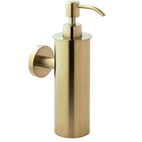 JTP Vos Brushed Brass Wall Hung Soap Dispenser Sanctuary Bathrooms