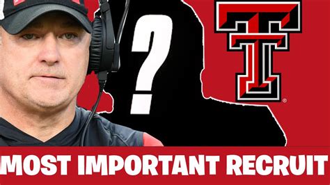 The One Recruit TEXAS TECH Needs To Land In 2024 Texas Tech Red