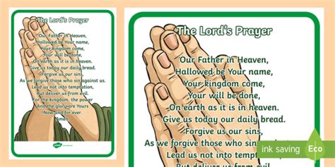 The Lords Prayer Display Posters The Lords Prayer Display Posters