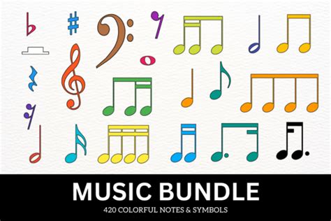 Music Notes & Symbols Bundle · Creative Fabrica