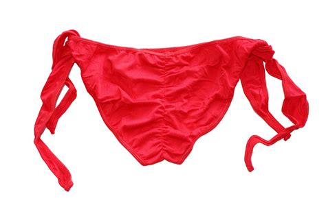 Flirtzy Tie Side Bikini Bottom Fully Lined With Cheeky Scrunch Back Red Walmart