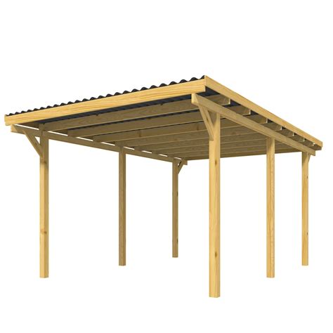 Flachdach Einzelcarport Holz Cm X Cm Kaufen Bei Obi