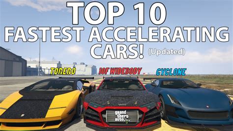 Top Fastest Accelerating Cars In Gta Online Updated Youtube